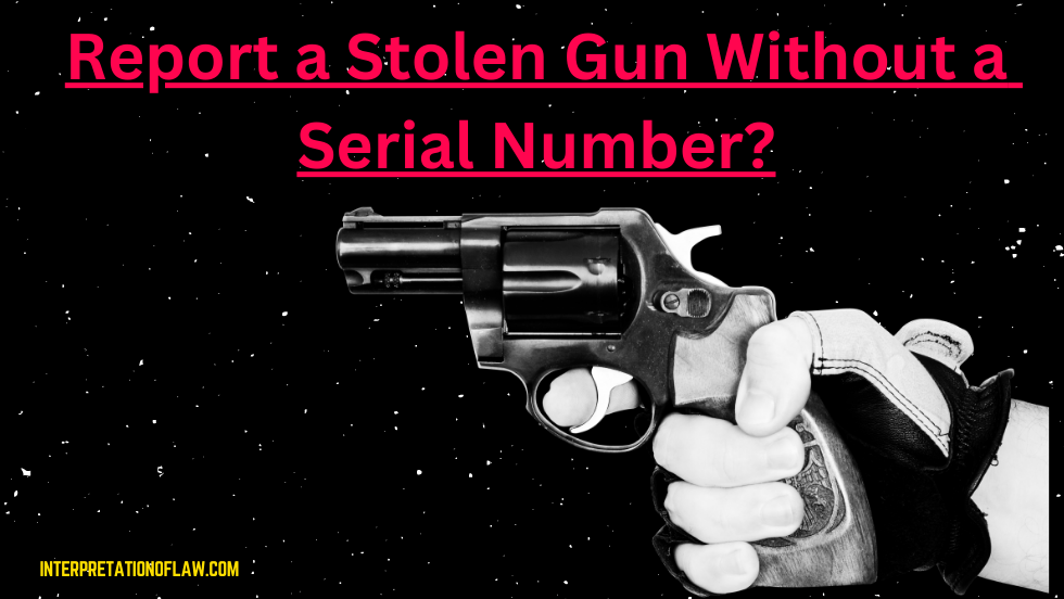 Report a Stolen Gun Without a Serial Number?